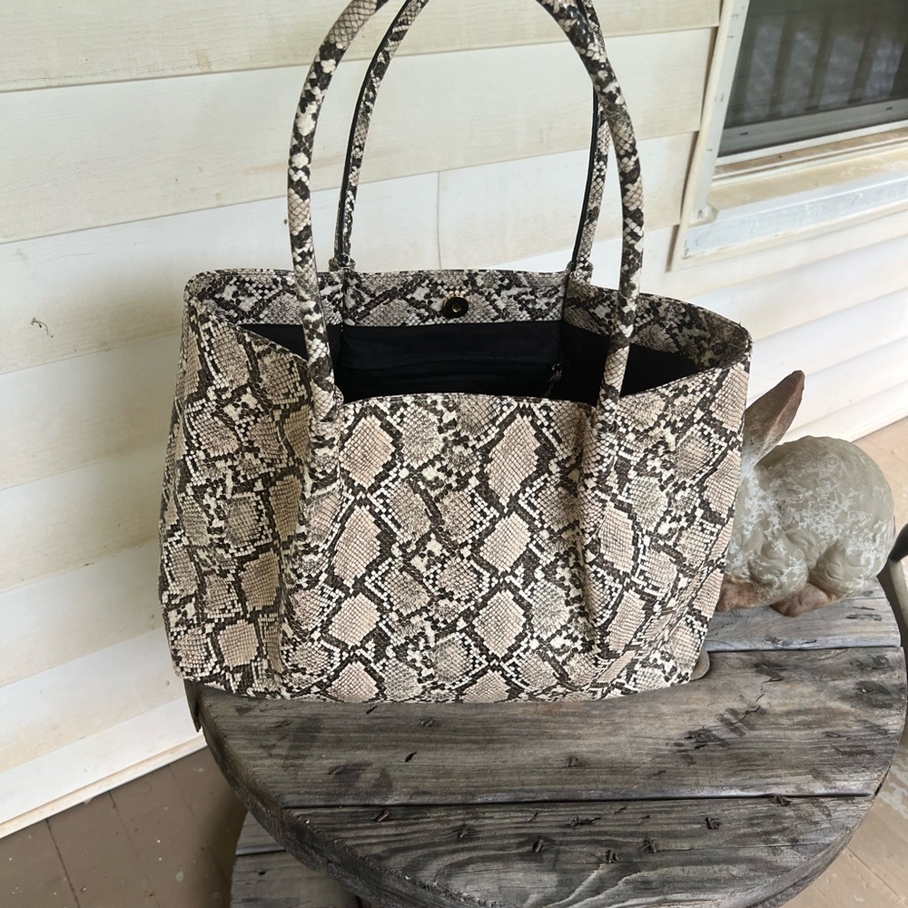 Snakeskin tote bag. Originally ordered from QVC.